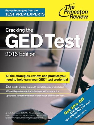 cover image of Cracking the GED Test with 2 Practice Exams, 2016 Edition